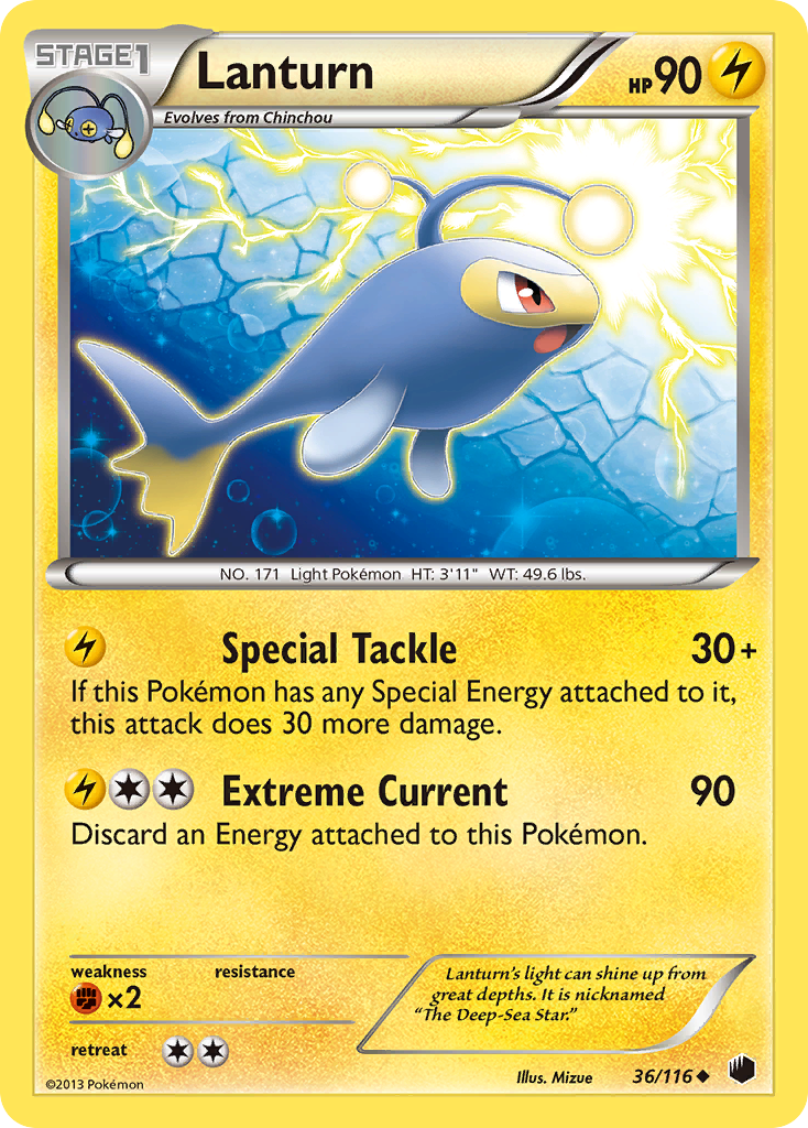 Lanturn (36/116) [Black & White: Plasma Freeze] | Jomio and Rueliete's Cards and Comics