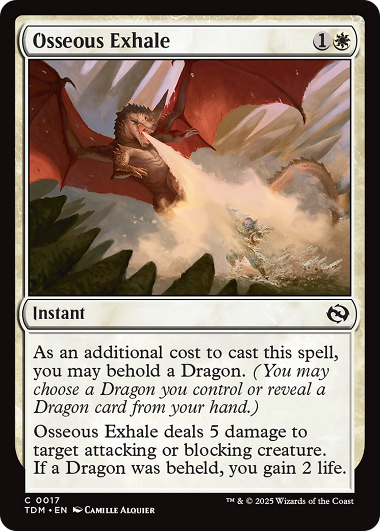 Osseous Exhale [Tarkir: Dragonstorm] | Jomio and Rueliete's Cards and Comics