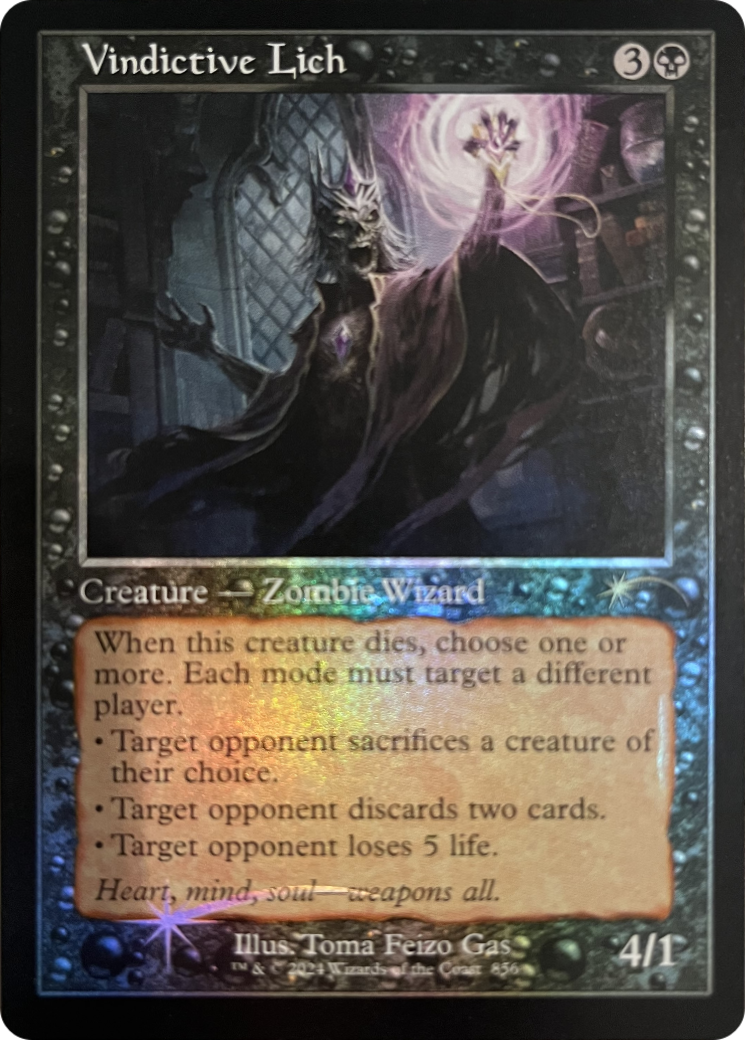 Vindictive Lich (Retro Frame) [Secret Lair Drop Series] | Jomio and Rueliete's Cards and Comics