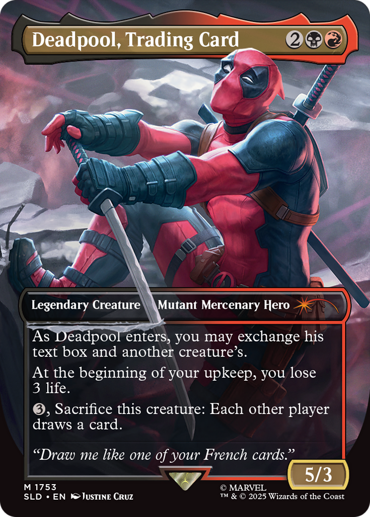 Deadpool, Trading Card (Rainbow Foil) [Secret Lair Drop Series] | Jomio and Rueliete's Cards and Comics