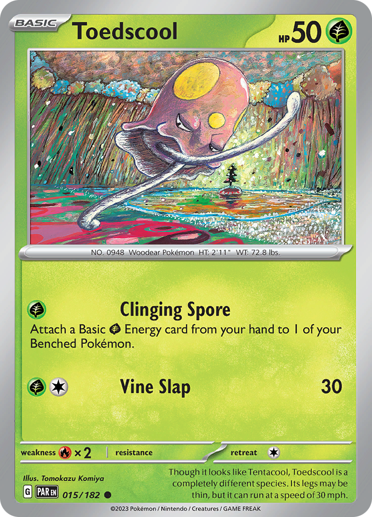 Toedscool (015/182) [Scarlet & Violet: Paradox Rift] | Jomio and Rueliete's Cards and Comics