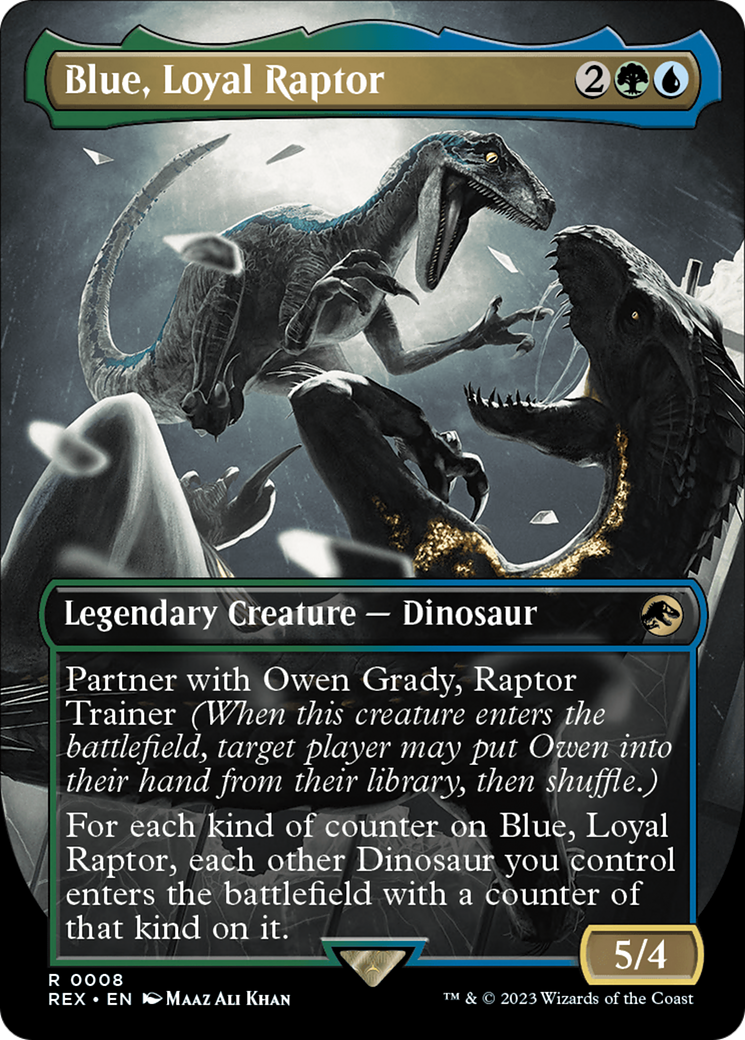 Blue, Loyal Raptor (Borderless) [Jurassic World Collection] | Jomio and Rueliete's Cards and Comics