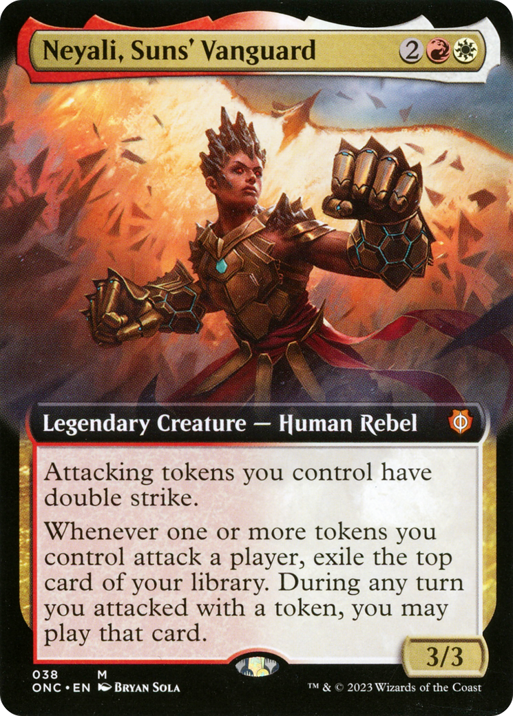 Neyali, Suns' Vanguard (Extended Art) [Phyrexia: All Will Be One Commander] | Jomio and Rueliete's Cards and Comics