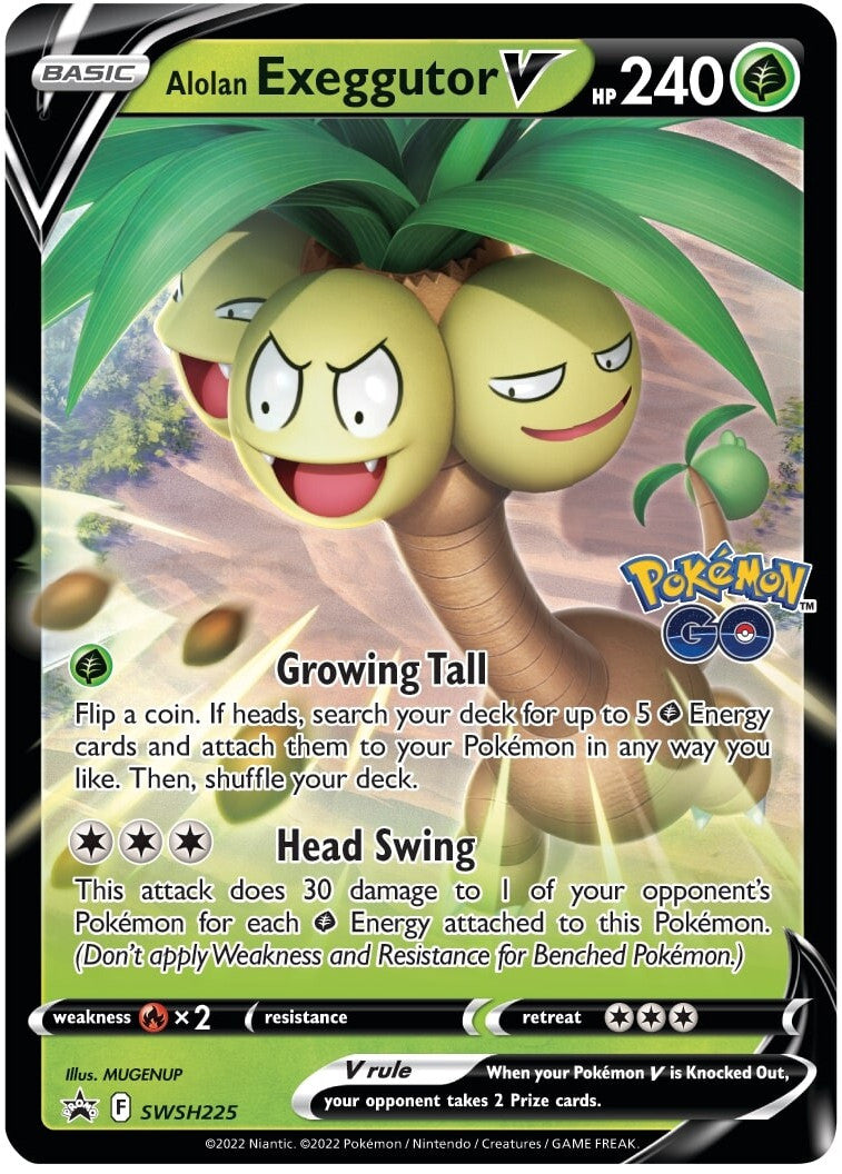 Alolan Exeggutor V (SWSH225) (Jumbo Card) [Sword & Shield: Black Star Promos] | Jomio and Rueliete's Cards and Comics