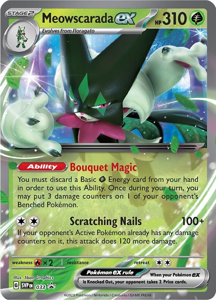 Meowscarada ex (033) [Scarlet & Violet: Black Star Promos] | Jomio and Rueliete's Cards and Comics