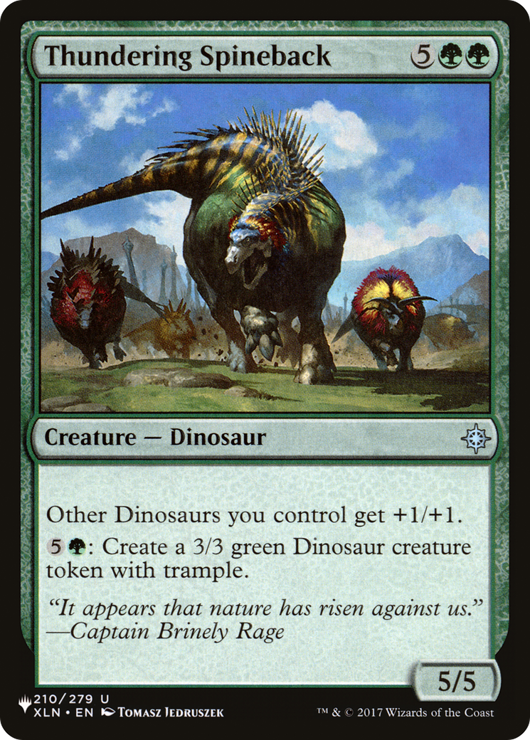 Thundering Spineback [The List] | Jomio and Rueliete's Cards and Comics