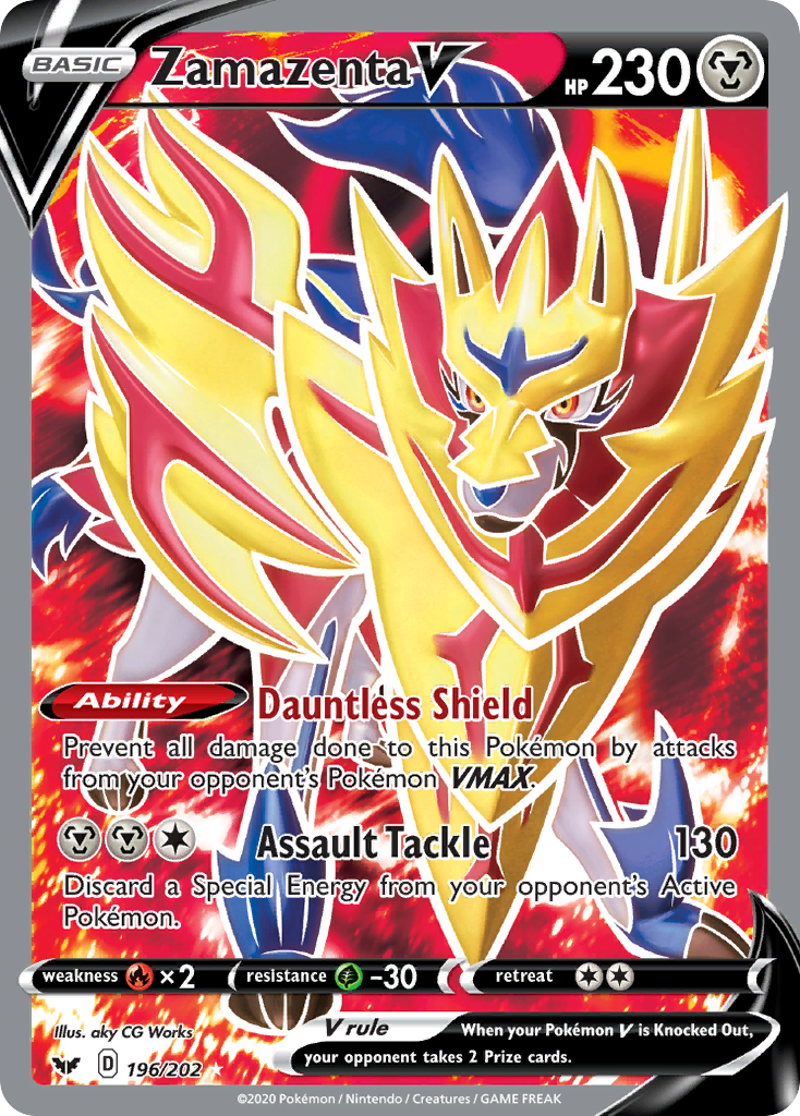 Zamazenta V (196/202) [Sword & Shield: Base Set] | Jomio and Rueliete's Cards and Comics