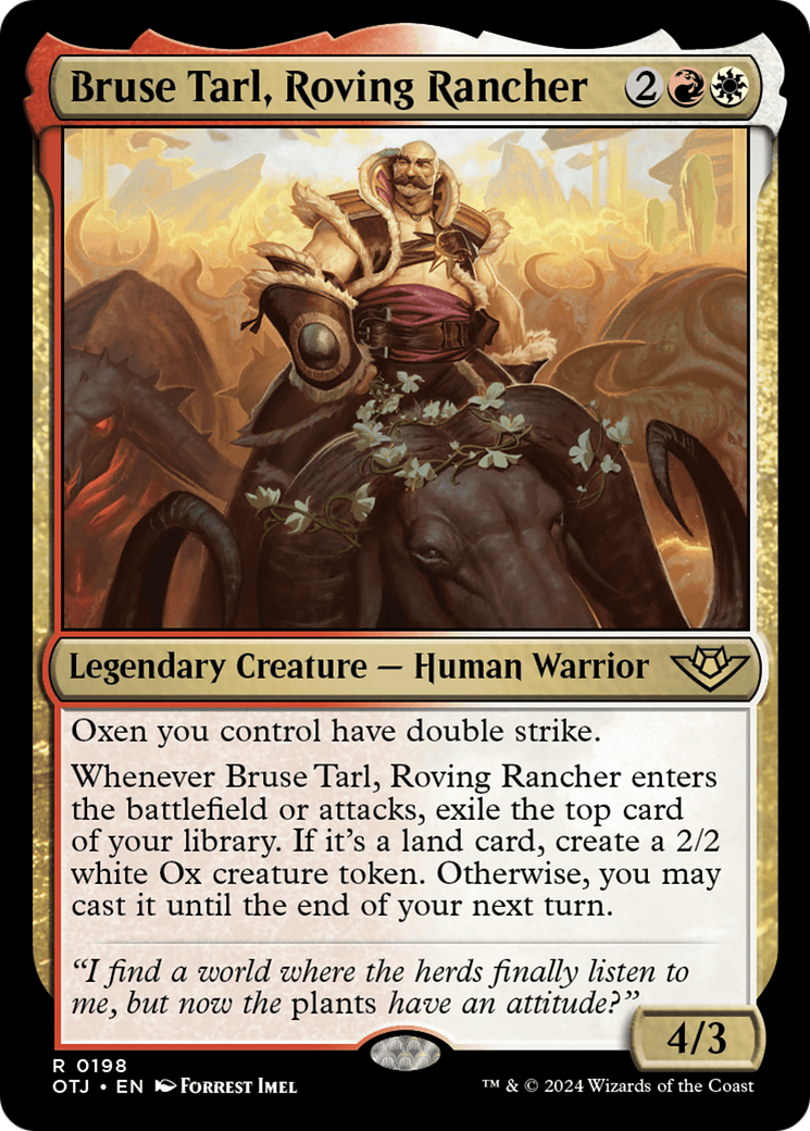Bruse Tarl, Roving Rancher [Outlaws of Thunder Junction] | Jomio and Rueliete's Cards and Comics