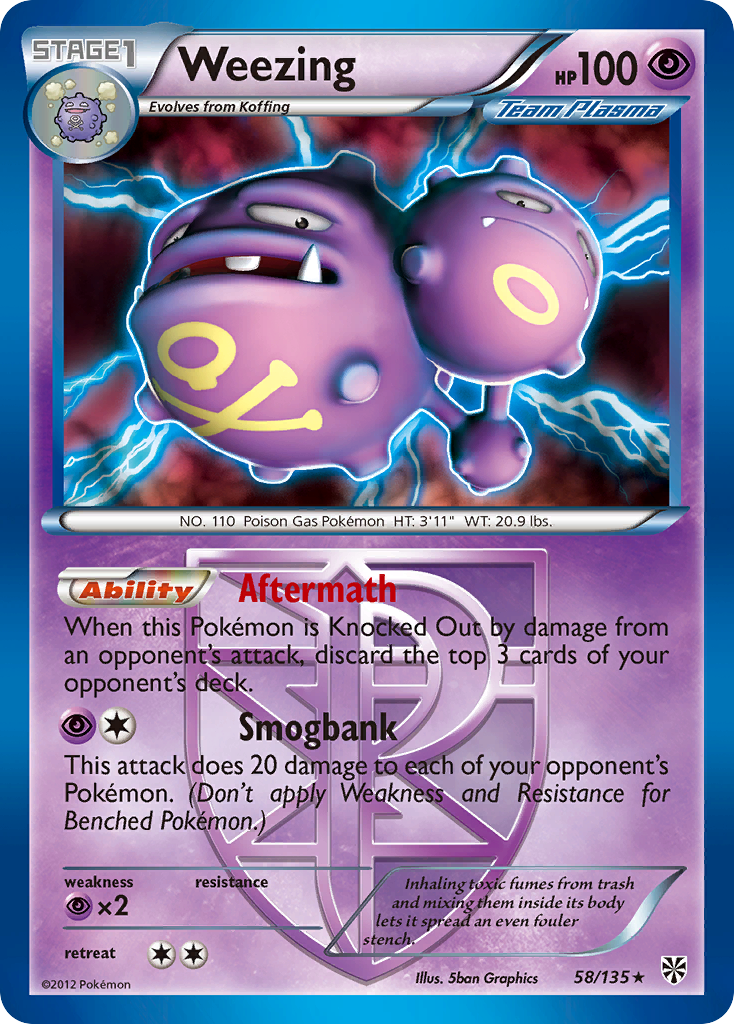Weezing (58/135) [Black & White: Plasma Storm] | Jomio and Rueliete's Cards and Comics