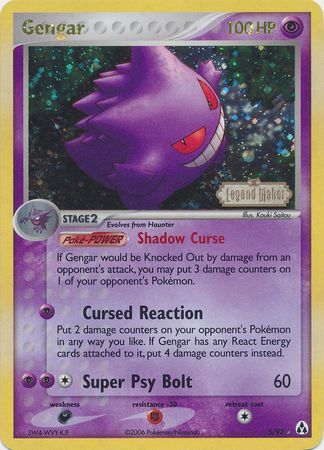 Gengar (5/92) (Stamped) [EX: Legend Maker] | Jomio and Rueliete's Cards and Comics