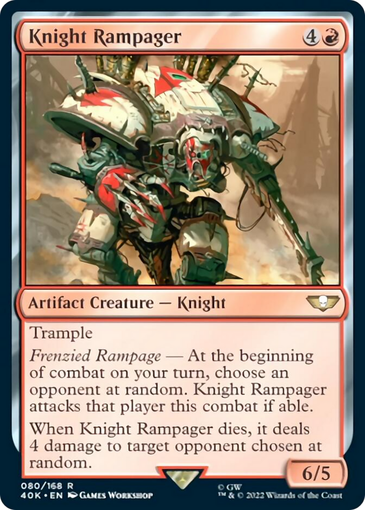 Knight Rampager (Surge Foil) [Warhammer 40,000] | Jomio and Rueliete's Cards and Comics
