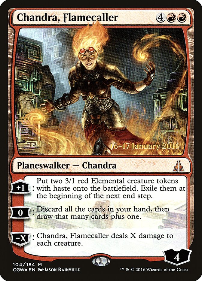 Chandra, Flamecaller [Oath of the Gatewatch Prerelease Promos] | Jomio and Rueliete's Cards and Comics