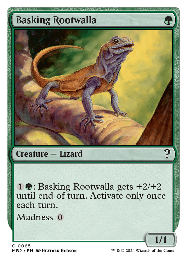 Basking Rootwalla (White Border) [Mystery Booster 2] | Jomio and Rueliete's Cards and Comics