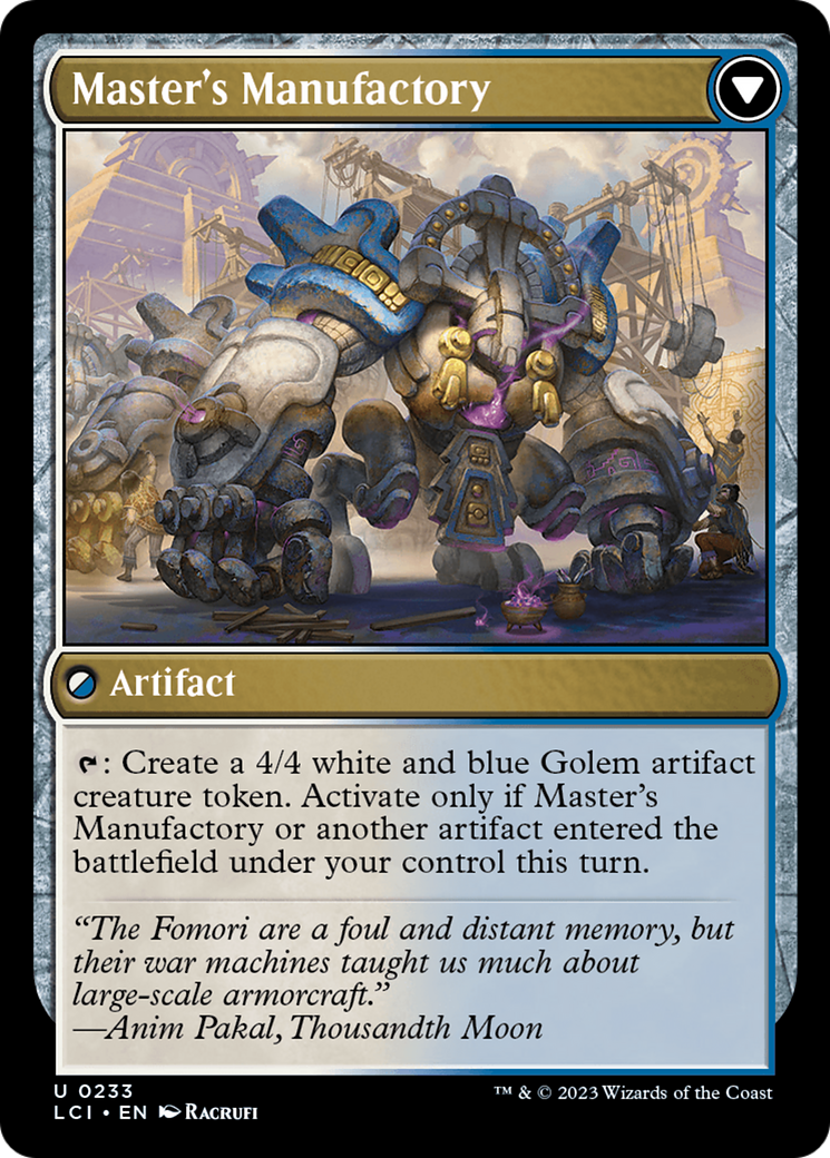 Master's Guide-Mural // Master's Manufactory [The Lost Caverns of Ixalan] | Jomio and Rueliete's Cards and Comics