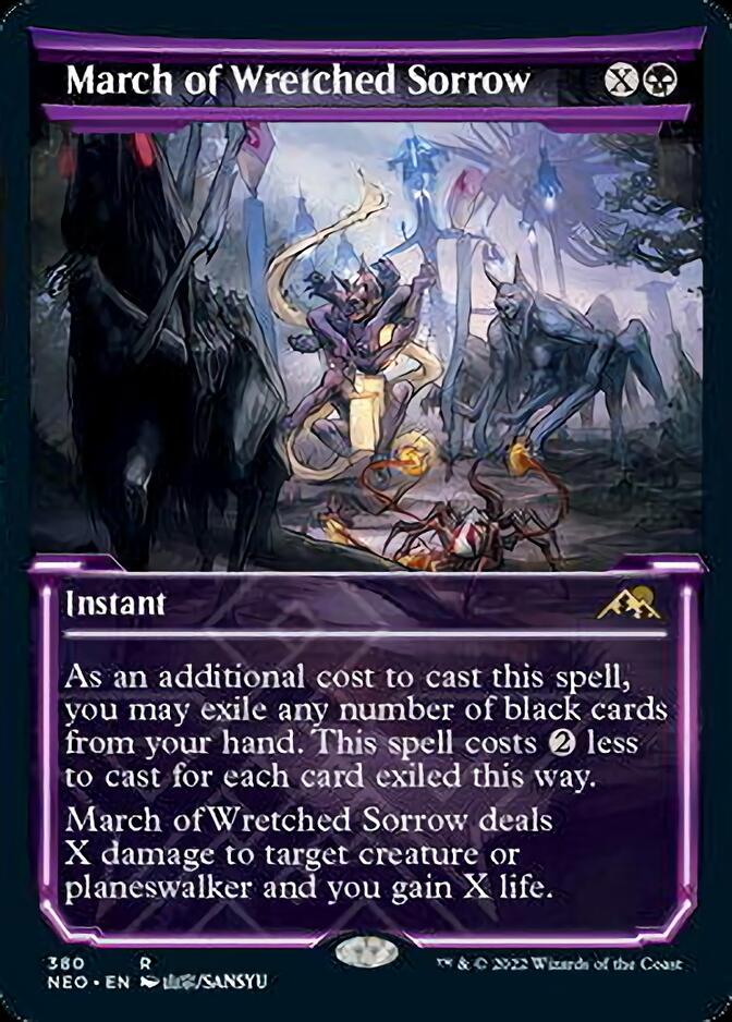 March of Wretched Sorrow (Showcase Soft Glow) [Kamigawa: Neon Dynasty] | Jomio and Rueliete's Cards and Comics
