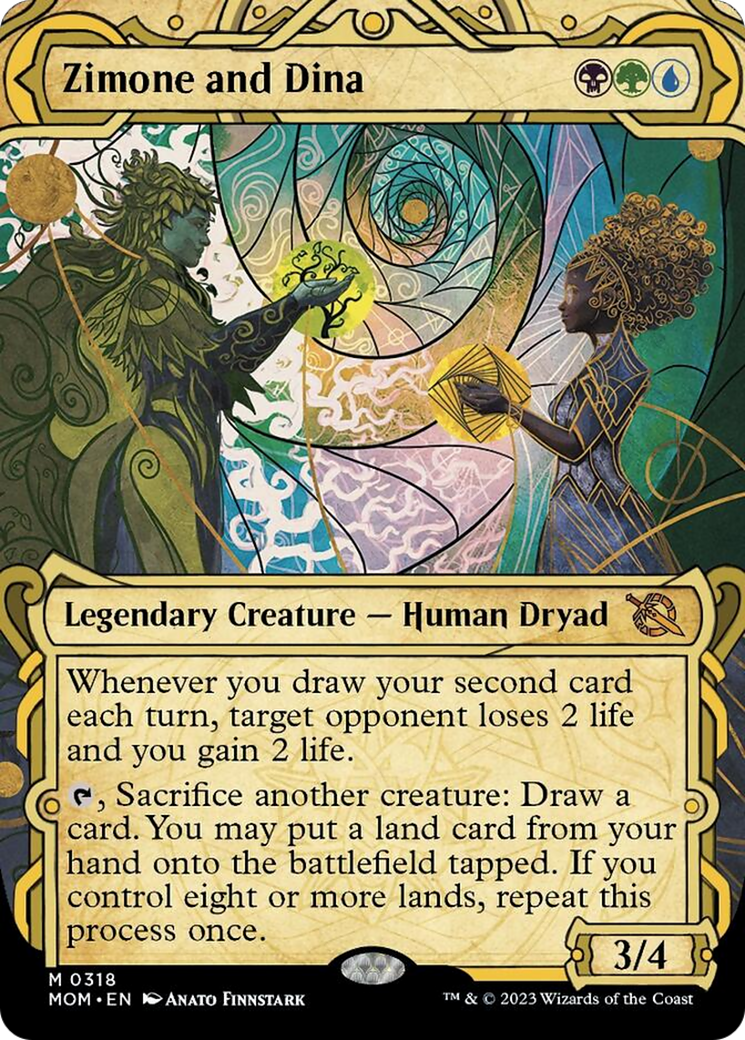 Zimone and Dina (Showcase Planar Booster Fun) [March of the Machine] | Jomio and Rueliete's Cards and Comics