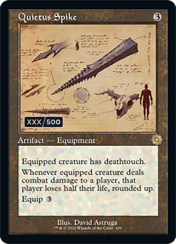 Quietus Spike (Retro Schematic) (Serialized) [The Brothers' War Retro Artifacts] | Jomio and Rueliete's Cards and Comics