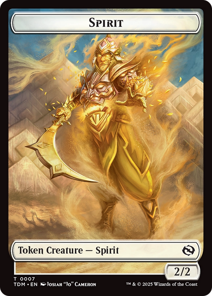 Spirit (0006) // Spirit (0007) Double-Sided Token [Tarkir: Dragonstorm Tokens] | Jomio and Rueliete's Cards and Comics