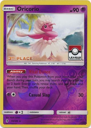 Oricorio (55/145) (League Promo 3rd Place) [Sun & Moon: Guardians Rising] | Jomio and Rueliete's Cards and Comics