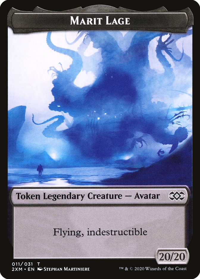 Demon // Marit Lage Double-Sided Token [Double Masters Tokens] | Jomio and Rueliete's Cards and Comics