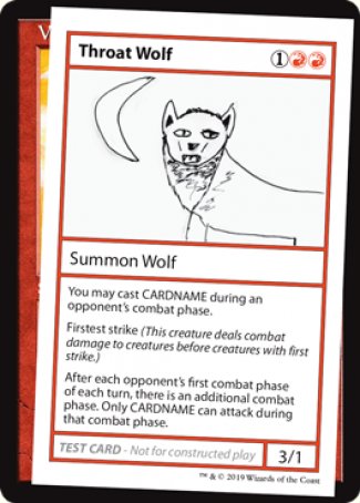 Throat Wolf (2021 Edition) [Mystery Booster Playtest Cards] | Jomio and Rueliete's Cards and Comics