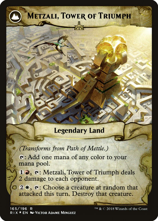 Path of Mettle // Metzali, Tower of Triumph [Rivals of Ixalan Prerelease Promos] | Jomio and Rueliete's Cards and Comics