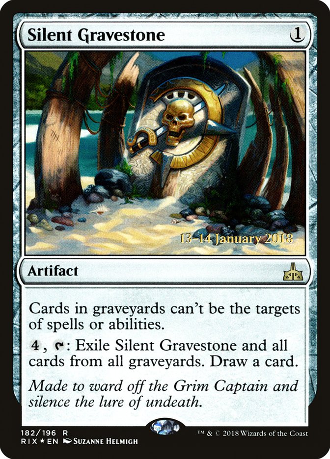 Silent Gravestone [Rivals of Ixalan Prerelease Promos] | Jomio and Rueliete's Cards and Comics