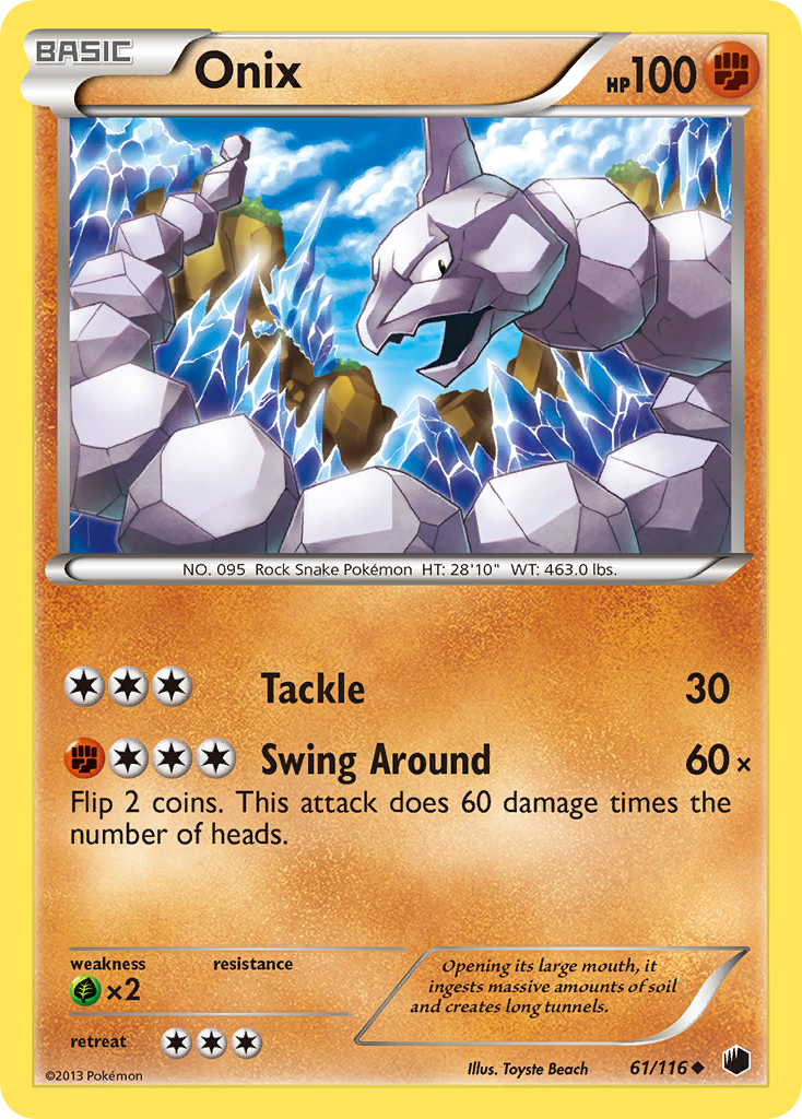 Onix (61/116) [Black & White: Plasma Freeze] | Jomio and Rueliete's Cards and Comics