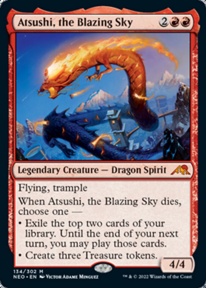 Atsushi, the Blazing Sky [Kamigawa: Neon Dynasty] | Jomio and Rueliete's Cards and Comics