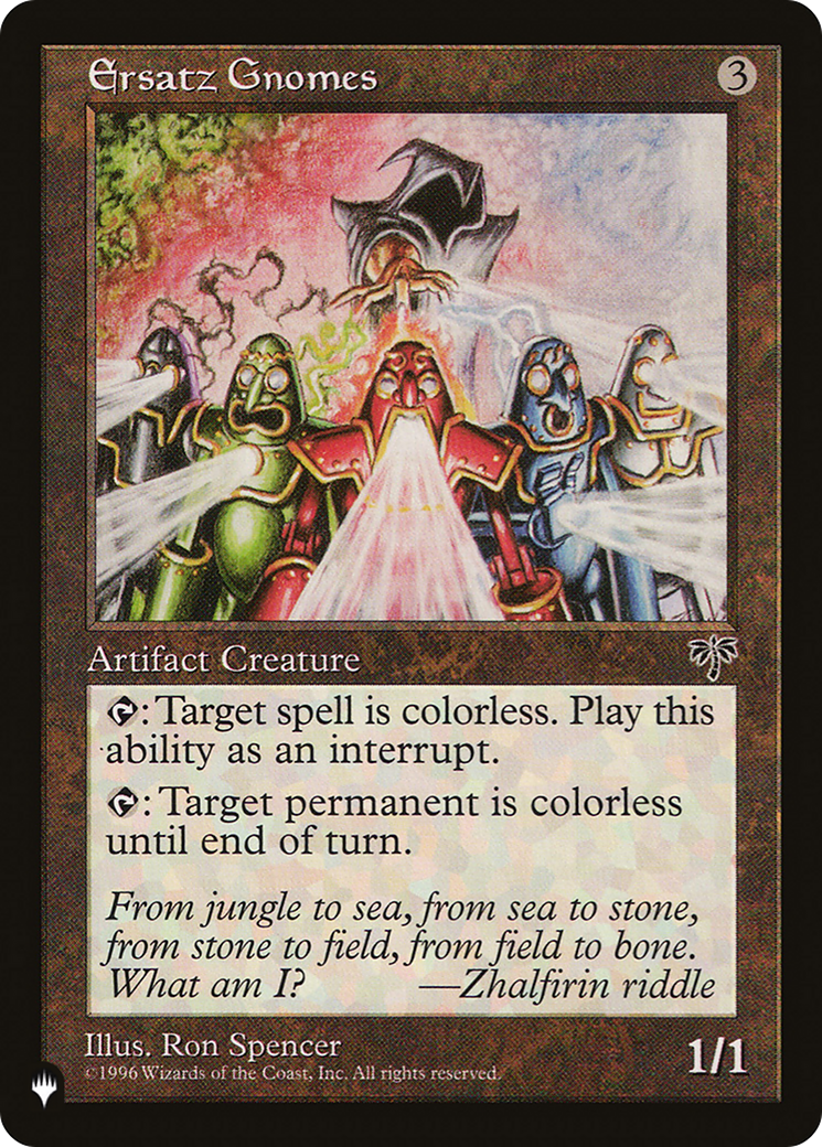 Ersatz Gnomes [The List] | Jomio and Rueliete's Cards and Comics