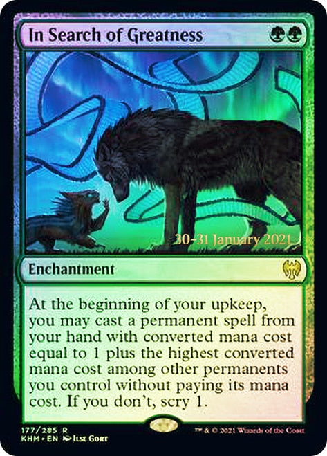 In Search of Greatness [Kaldheim Prerelease Promos] | Jomio and Rueliete's Cards and Comics