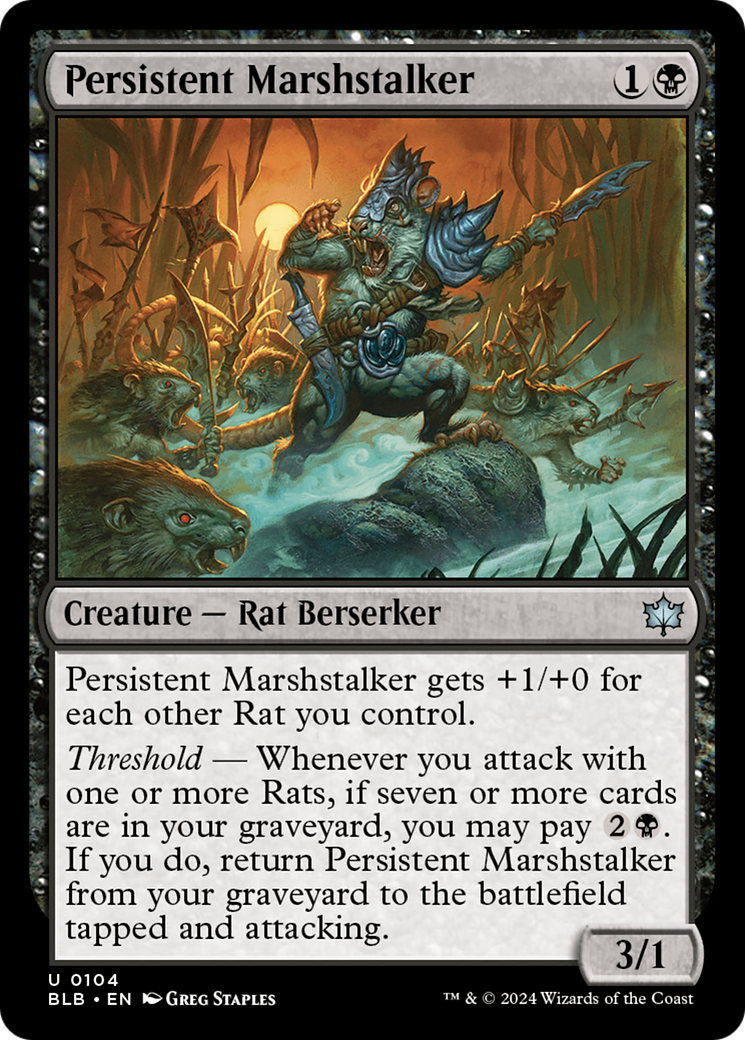 Persistent Marshstalker [Bloomburrow] | Jomio and Rueliete's Cards and Comics