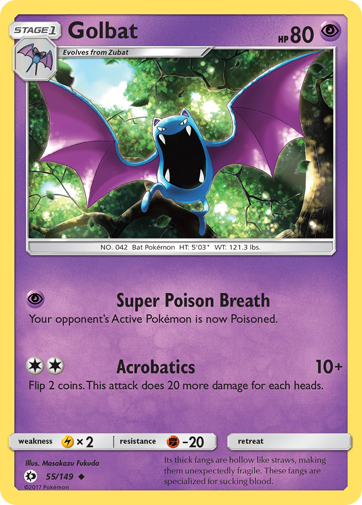 Golbat (55/149) [Sun & Moon: Base Set] | Jomio and Rueliete's Cards and Comics