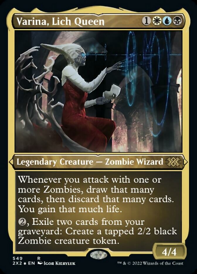 Varina, Lich Queen (Foil Etched) [Double Masters 2022] | Jomio and Rueliete's Cards and Comics
