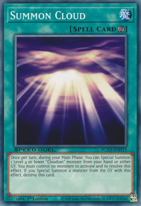 Summon Cloud [SGX3-ENH15] Common | Jomio and Rueliete's Cards and Comics