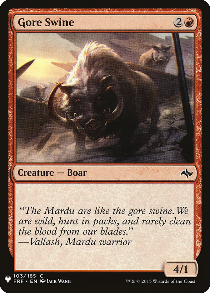 Gore Swine [Mystery Booster] | Jomio and Rueliete's Cards and Comics