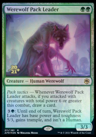 Werewolf Pack Leader [Dungeons & Dragons: Adventures in the Forgotten Realms Prerelease Promos] | Jomio and Rueliete's Cards and Comics