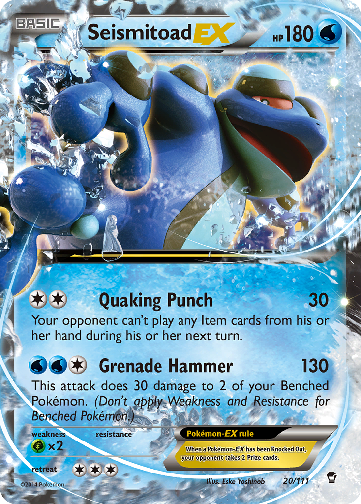 Seismitoad EX (20/111) [XY: Furious Fists] | Jomio and Rueliete's Cards and Comics