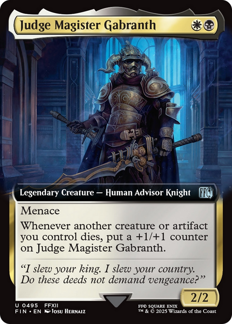 Judge Magister Gabranth (Extended Art) [FINAL FANTASY] | Jomio and Rueliete's Cards and Comics