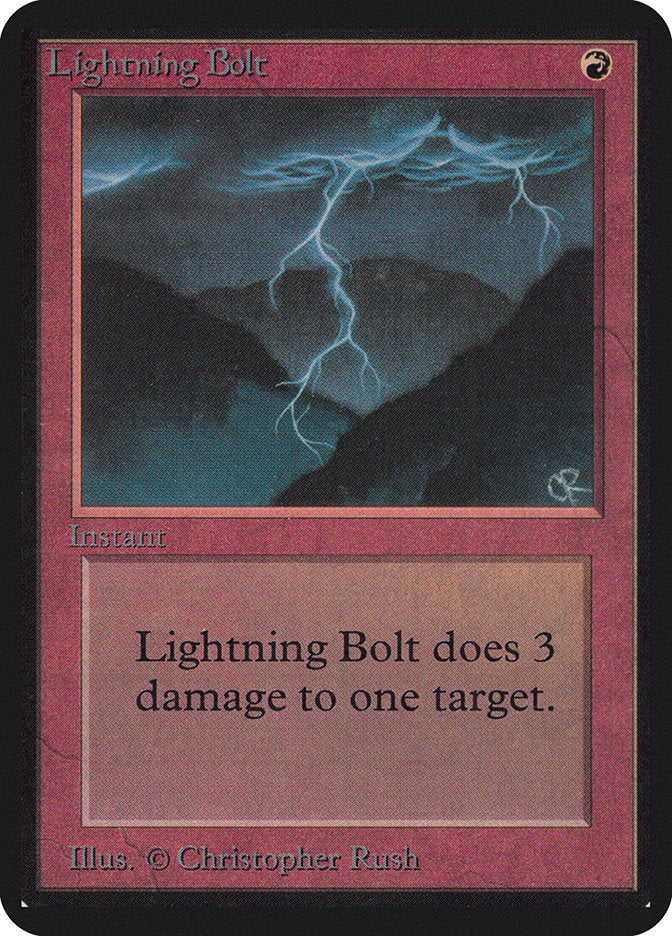 Lightning Bolt [Alpha Edition] | Jomio and Rueliete's Cards and Comics
