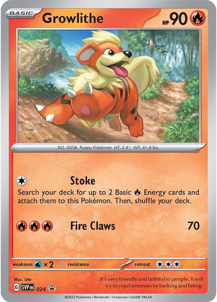 Growlithe (024) [Scarlet & Violet: Black Star Promos] | Jomio and Rueliete's Cards and Comics