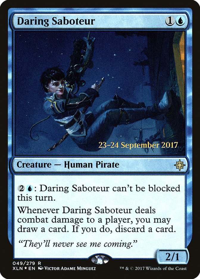 Daring Saboteur [Ixalan Prerelease Promos] | Jomio and Rueliete's Cards and Comics