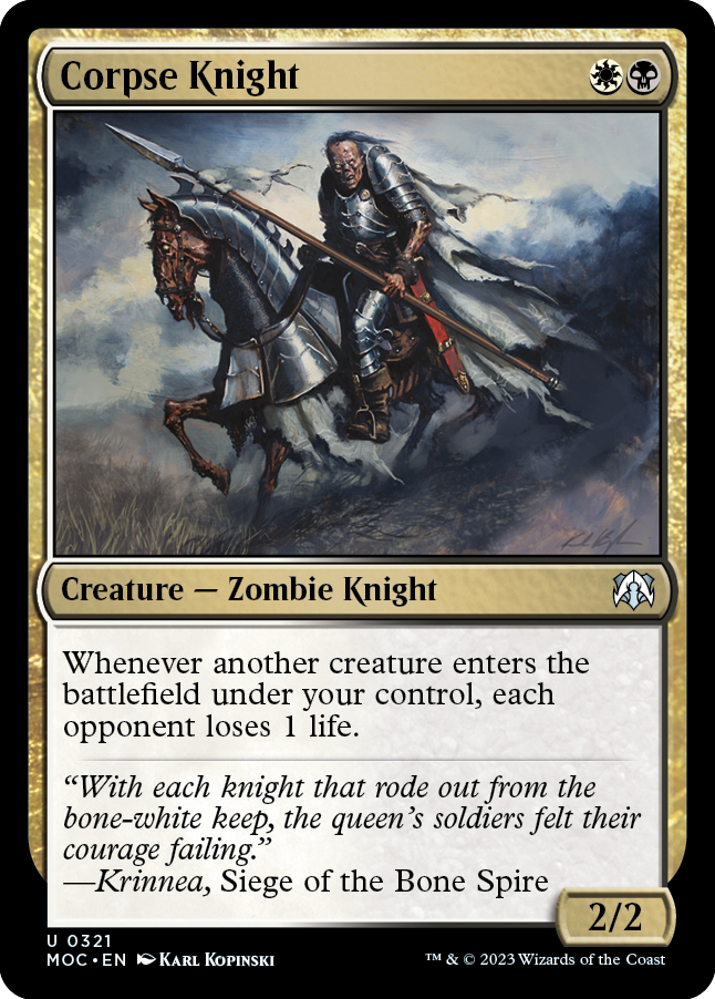 Corpse Knight [March of the Machine Commander] | Jomio and Rueliete's Cards and Comics