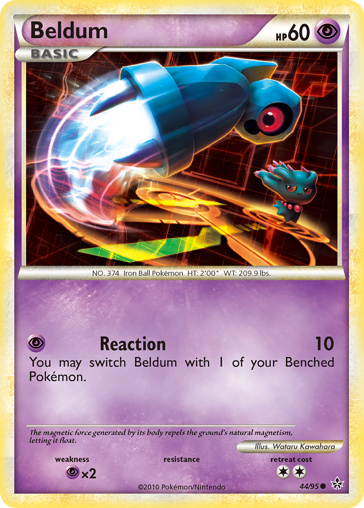 Beldum (44/95) [HeartGold & SoulSilver: Unleashed] | Jomio and Rueliete's Cards and Comics