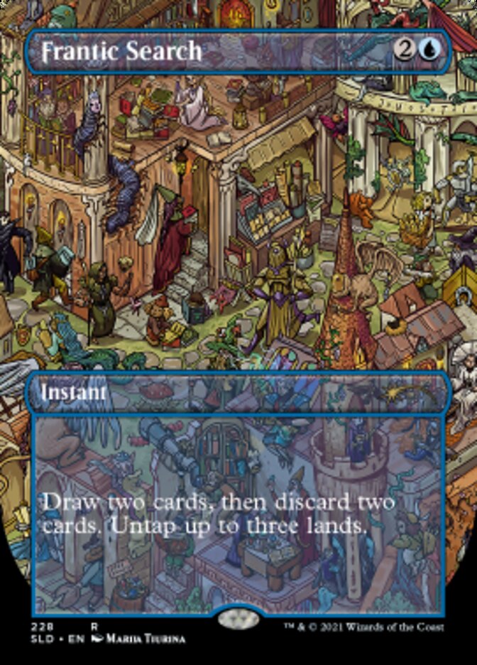 Frantic Search (Borderless) [Secret Lair Drop Series] | Jomio and Rueliete's Cards and Comics