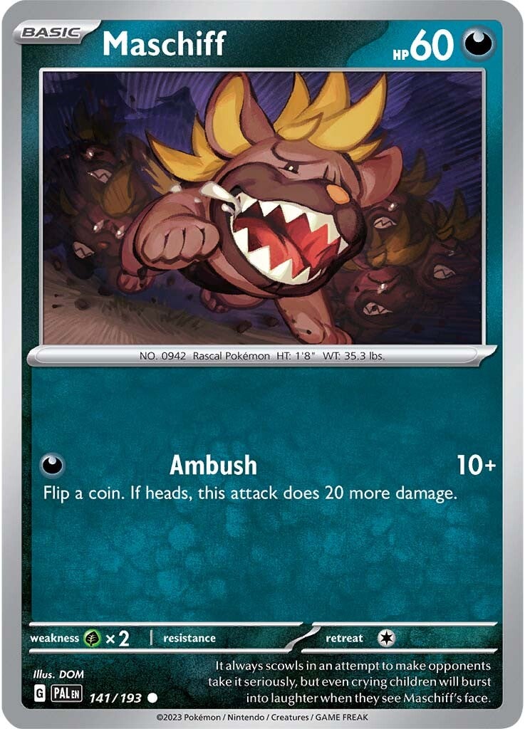 Maschiff (141/193) [Scarlet & Violet: Paldea Evolved] | Jomio and Rueliete's Cards and Comics