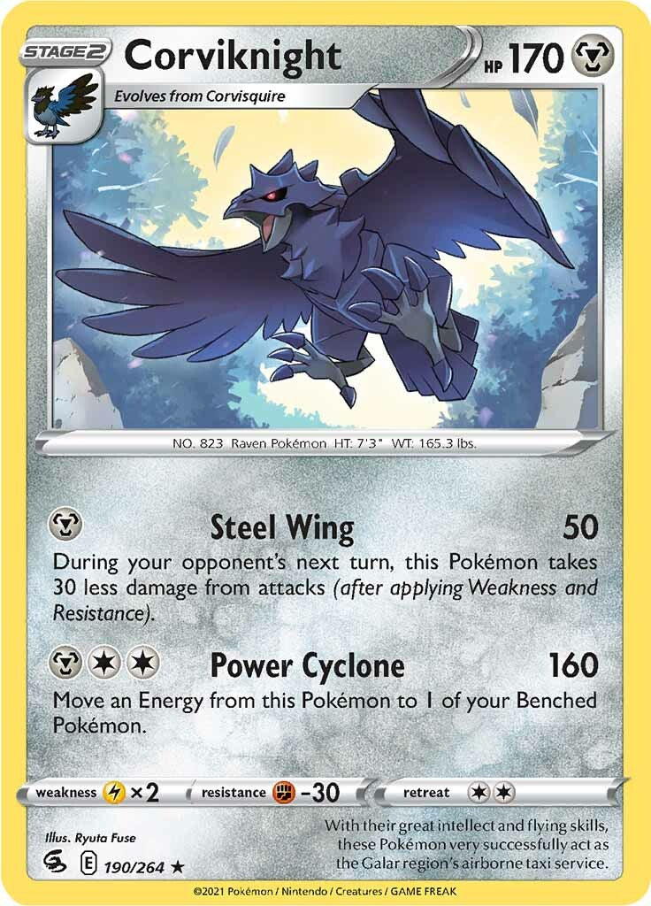 Corviknight (190/264) [Sword & Shield: Fusion Strike] | Jomio and Rueliete's Cards and Comics