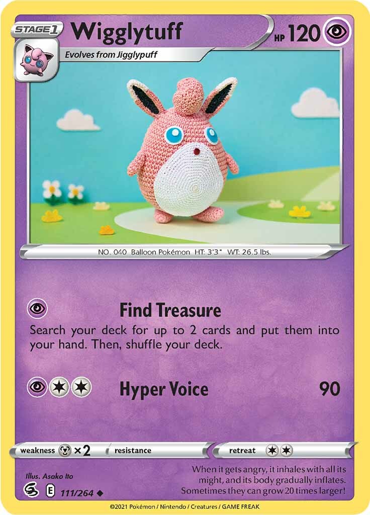 Wigglytuff (111/264) [Sword & Shield: Fusion Strike] | Jomio and Rueliete's Cards and Comics