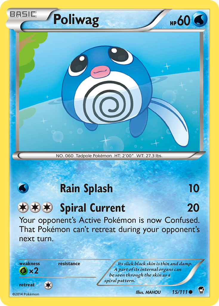 Poliwag (15/111) [XY: Furious Fists] | Jomio and Rueliete's Cards and Comics