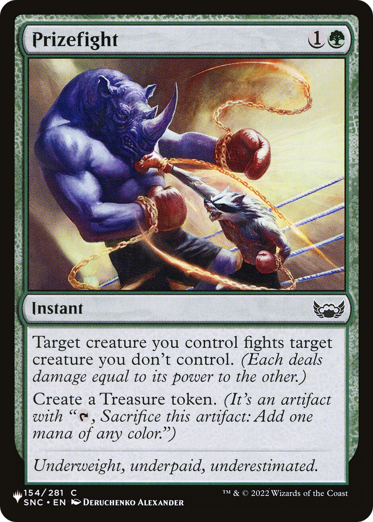 Prizefight [The List] | Jomio and Rueliete's Cards and Comics